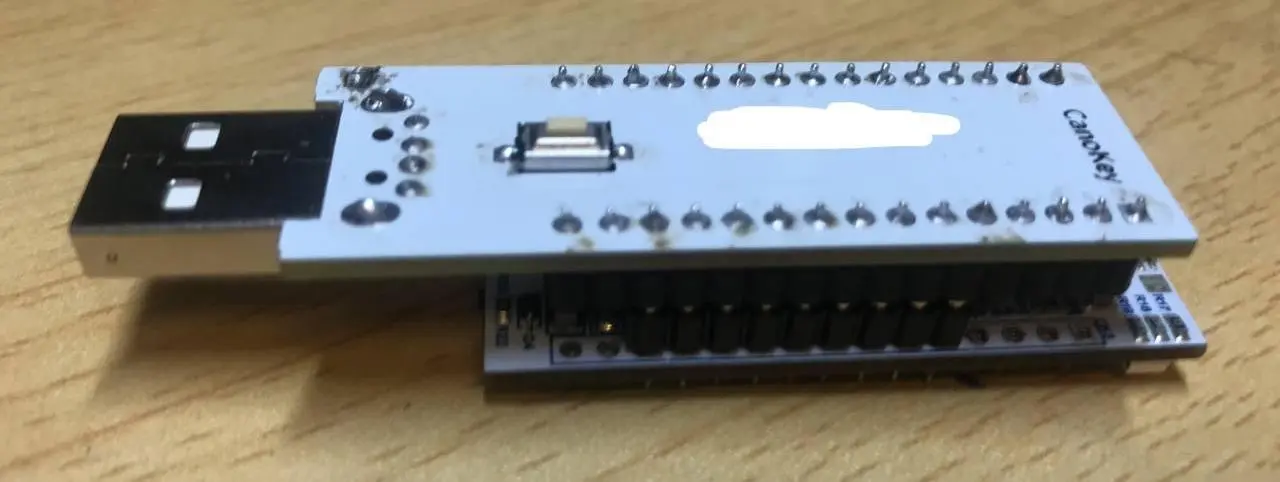 Canokey USB breakout board with button